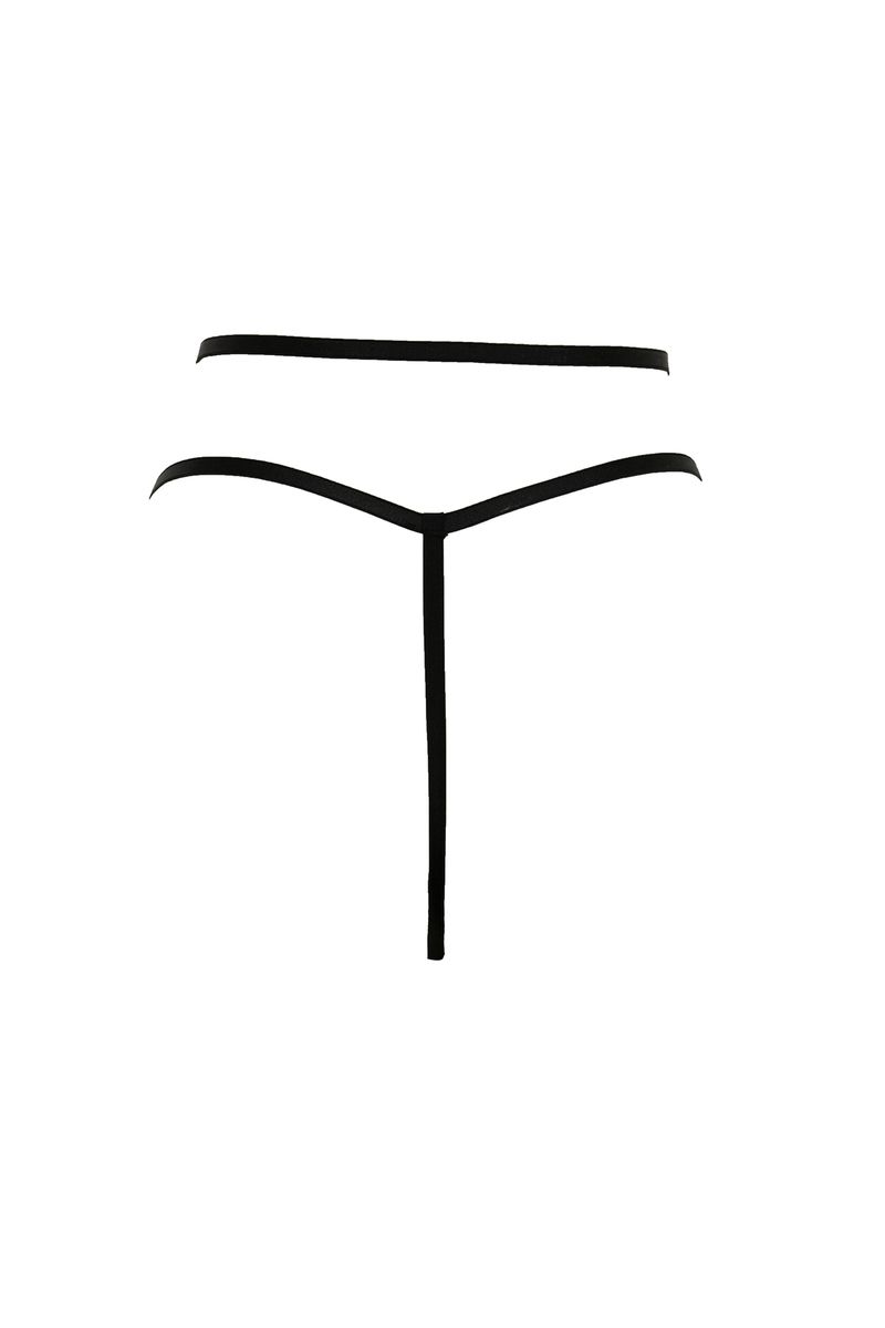 Woman-  String Underwear Slip-Black