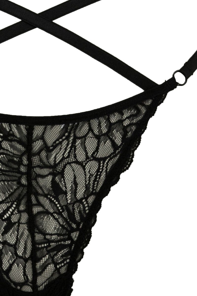 Woman-  String Underwear Slip-Black