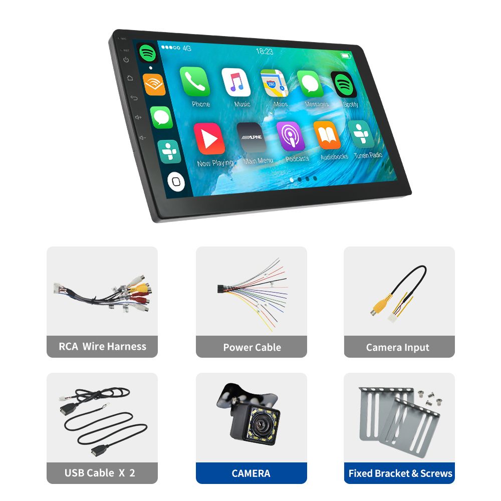 2 DIN 9inch Car Stereo CARPLAY  Touch Screen Multimedia