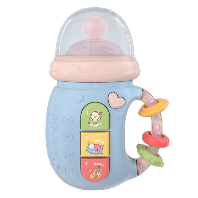 Rattles Shaker Teether Educational Development Feeding Bottle 3 Blue