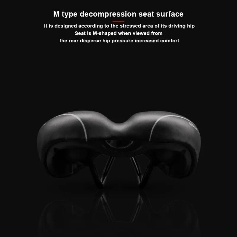 Bicycle Saddle Seat Mtb Saddle Riding Seat Men Padded Saddle Wide Comfort Extra Soft Cushion For Bike Pu Leather Cycling Saddle