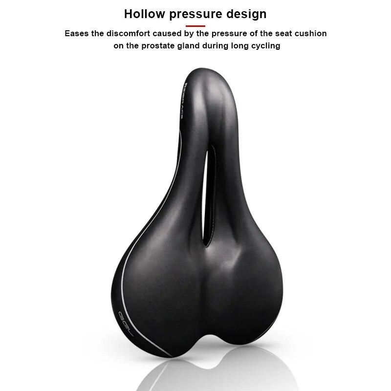 Bicycle Saddle Seat Mtb Saddle Riding Seat Men Padded Saddle Wide Comfort Extra Soft Cushion For Bike Pu Leather Cycling Saddle