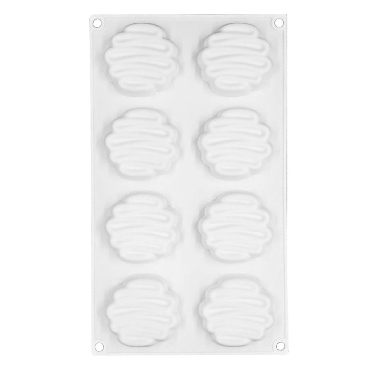 Mousse Mold Heat-resistant Reusable 8 Cavities-White