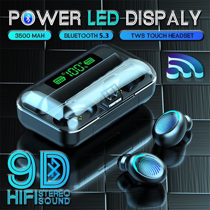F9-5C Large Battery Fingerprint Touch HIFI Bluetooth Headset