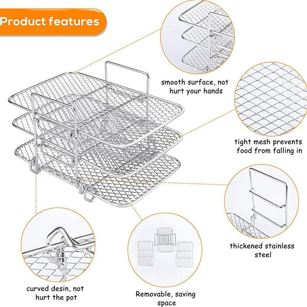Rack Stackable Dehydrator Rack for Ninja Dual DZ201 / DZ401