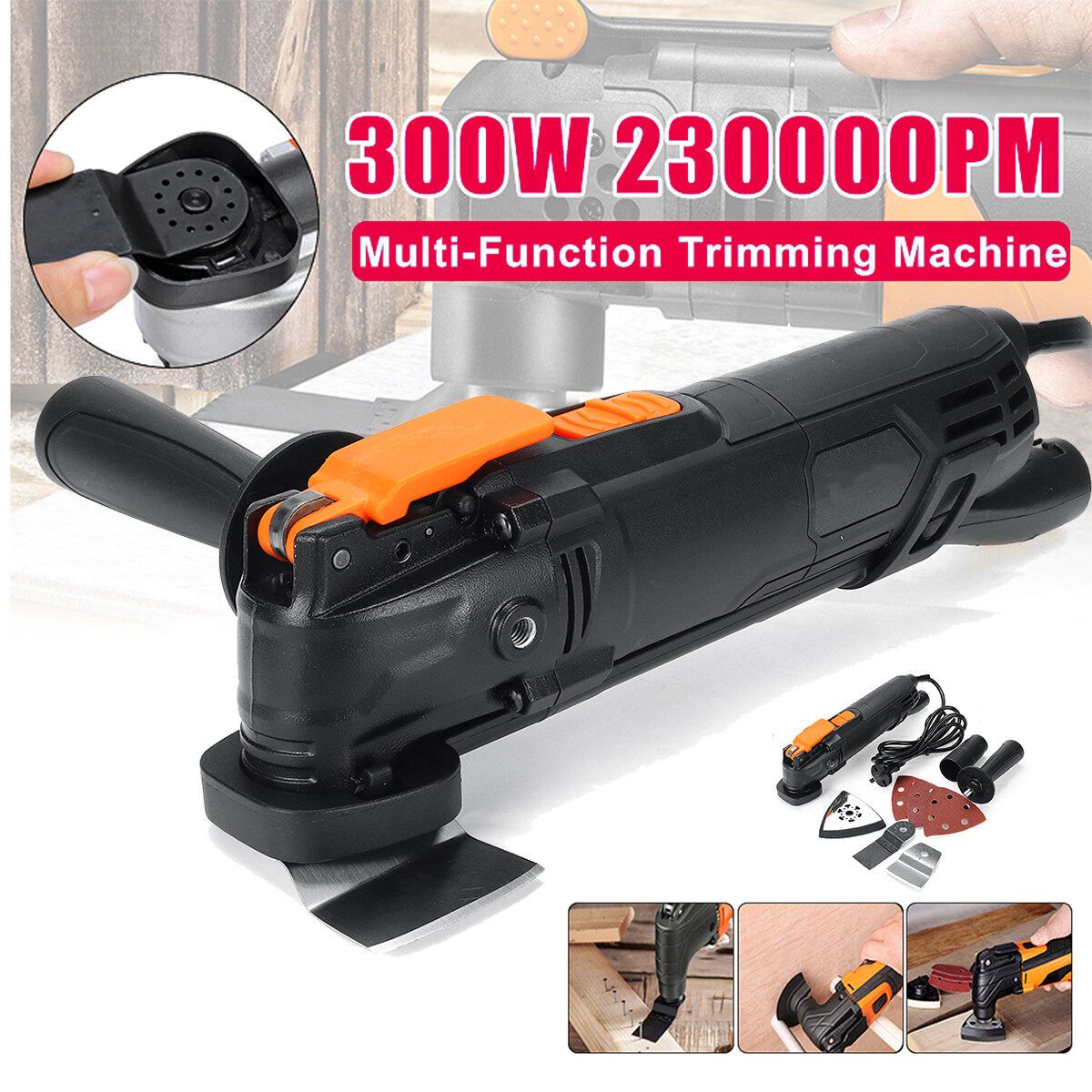 Oscillating Multi-Tool Wood Trimmer Woodworking Sanding Machine