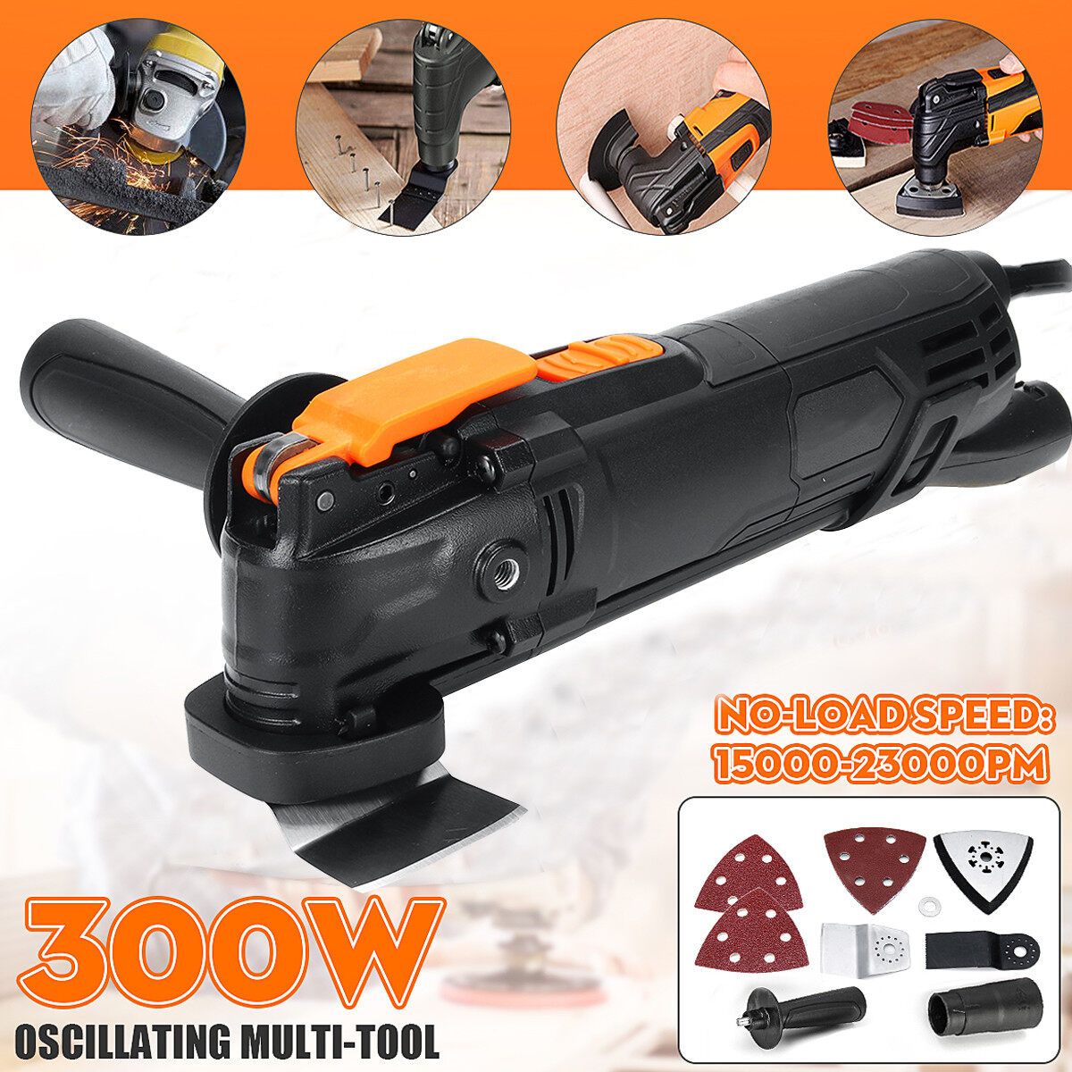 Oscillating Multi-Tool Wood Trimmer Woodworking Sanding Machine