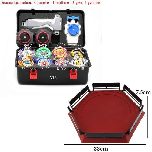 Beyblade Burst Storage Bag Set Toupie Bayblade Metal Fusion Gyroscope Launcher Tomy Bayblades Bey Blade Box Toys Sparking-A13  Red
