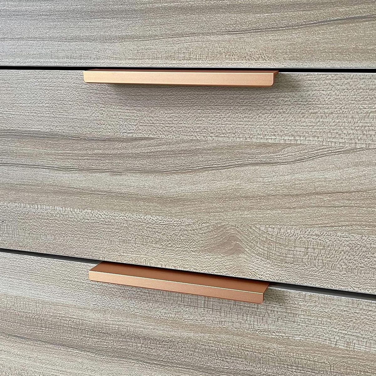 Door Handles 4pcs Sleek Cabinet Handles Easy Install Design for Hidden Golden