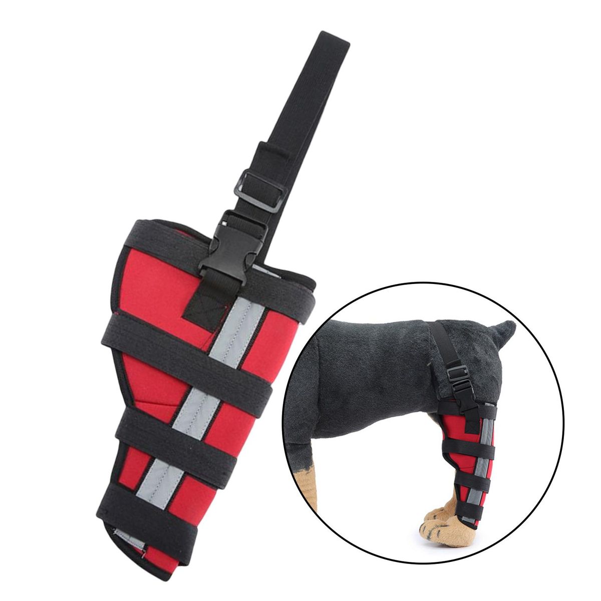 Pet Dog Leg Brace Leg Compression Wrap Supplies S Red