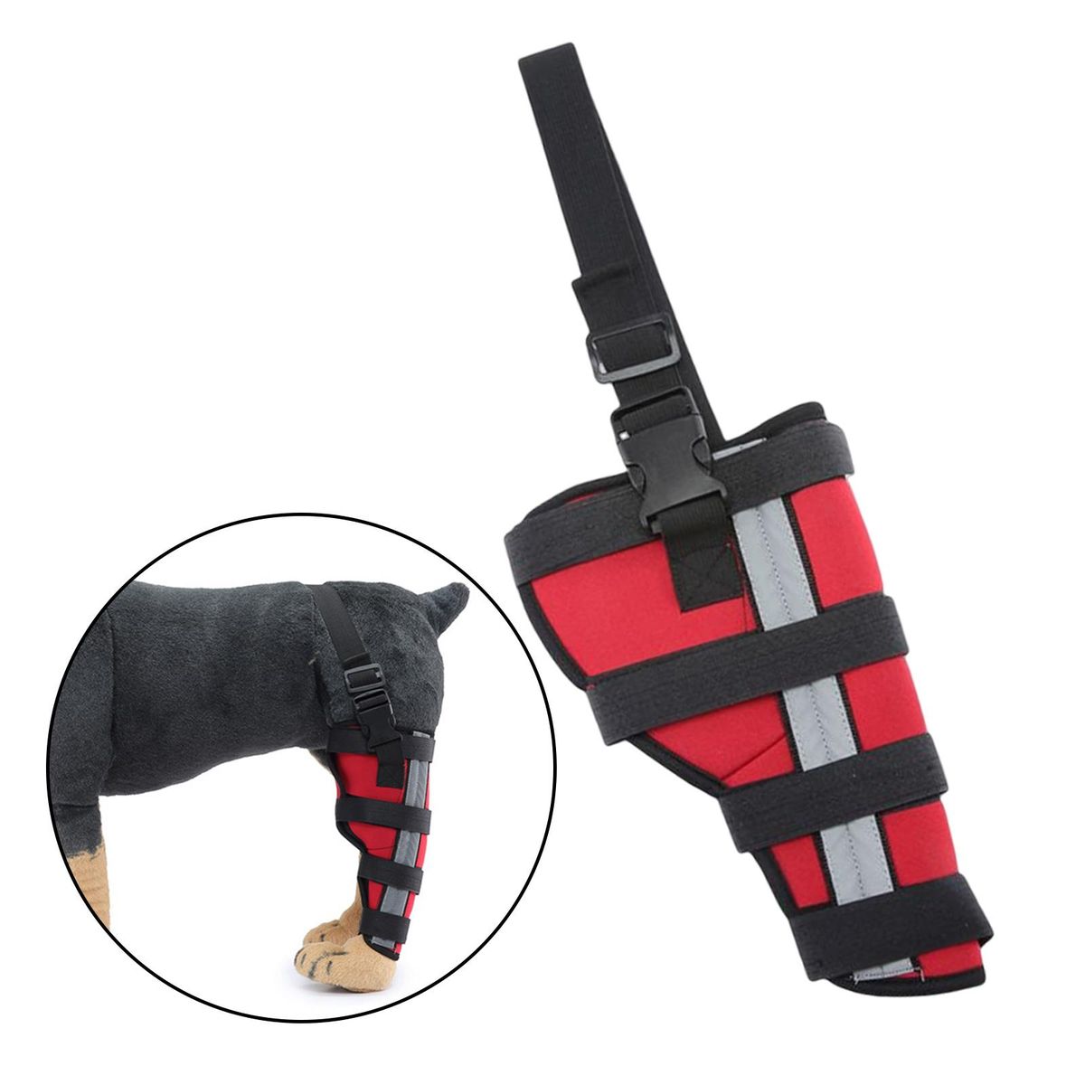 Pet Dog Leg Brace Leg Compression Wrap Supplies S Red