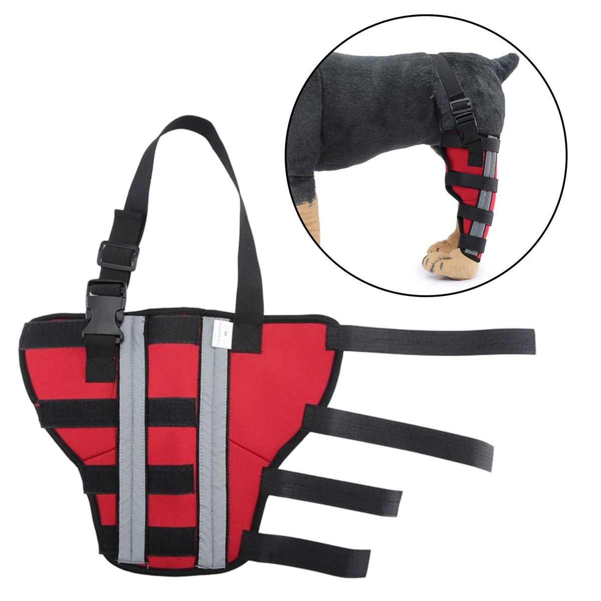 Pet Dog Leg Brace Leg Compression Wrap Supplies S Red
