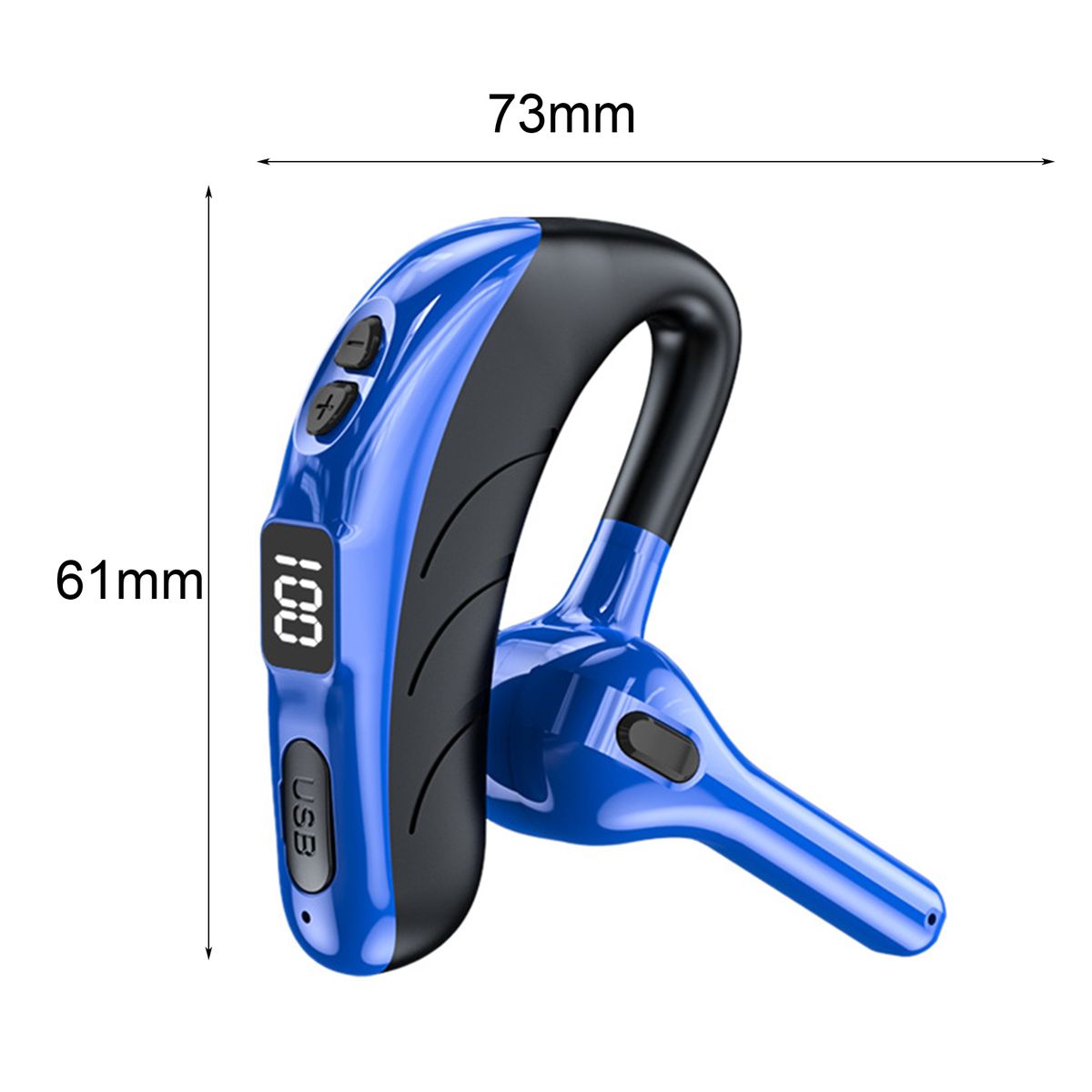 X13 Bluetooth-compatible 5.0 Earphone Handsfree LED-Black