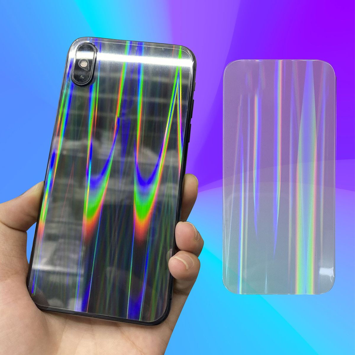 Back Film Ultra-thin Gradient Transparent Phone Back Screen Full Cover For IPhone X/XR/XS/11/11 Pro/12 Mini/12/12 Pro