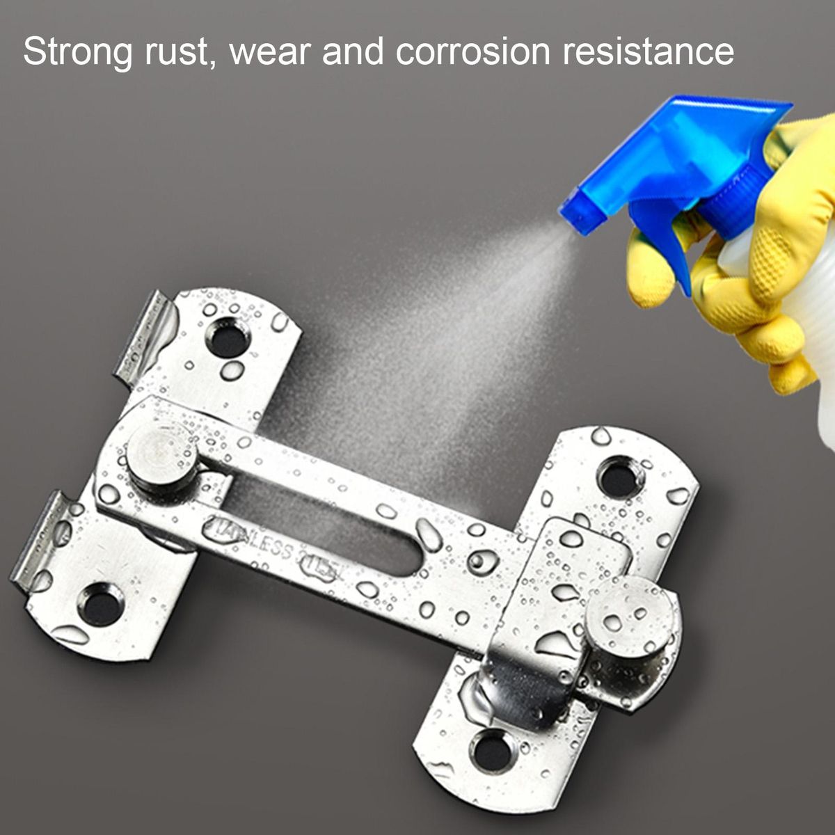 Door Latch Securelatch Stainless Steel Privacy Security Door for Home Silver