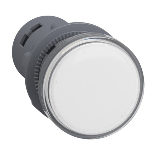 Round Pilot Light - White - Integral Led- 24 V Ac/dc- Screw Clamp Terminals-XA2EVB1LC