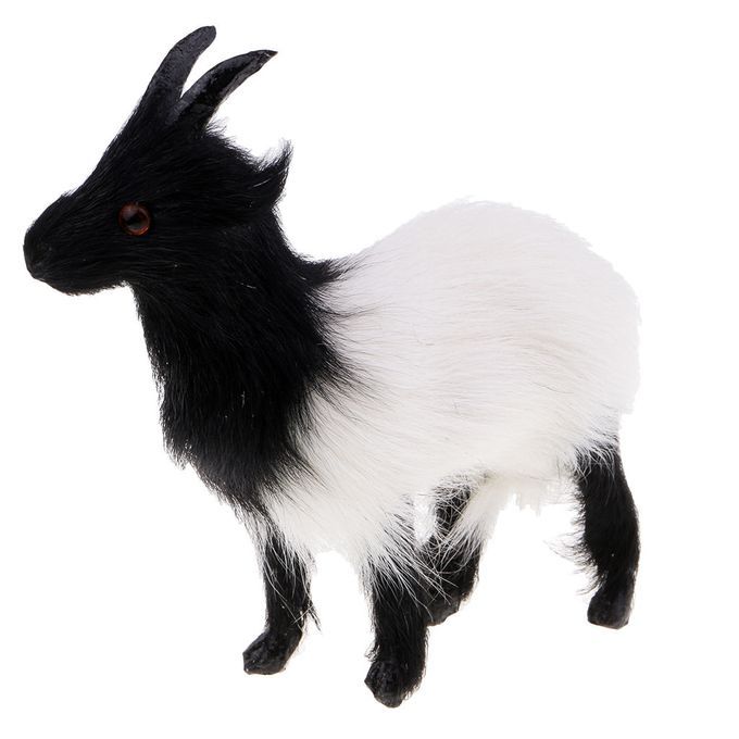 Christmas Props Goat Plush Simulation Living Room Party Black White