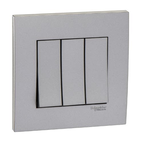 Vivace 16ax 250v 3gang 2way Switch - Aluminum Silver - KB33_AS
