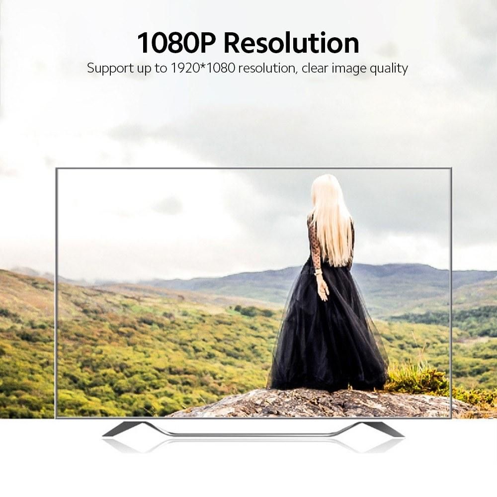 HD to AV Converter Digital Signal to RCA Video Converter 1080P Resolution Support NTSC/PAL Standard Wide Compatibility White