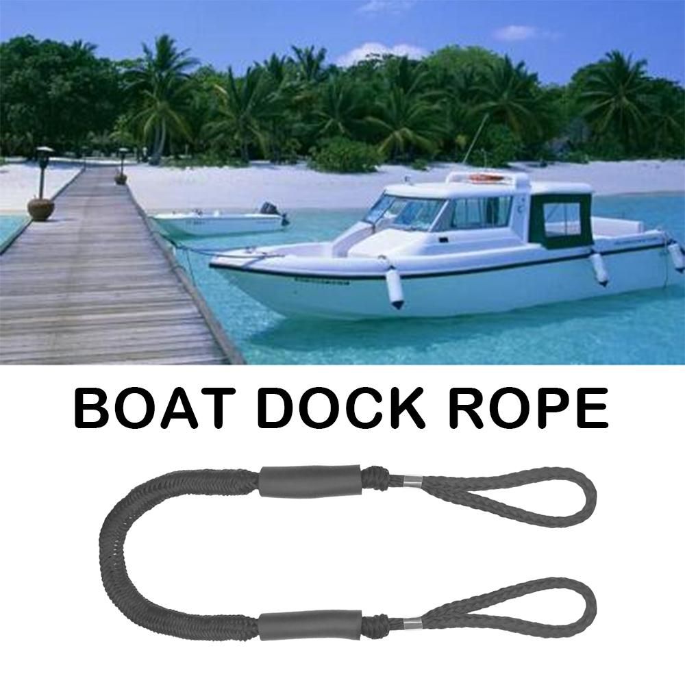 Marine elastic rope motorboat boat rope dock rope connecting rope Bungee Dock line 4FT Black red blue