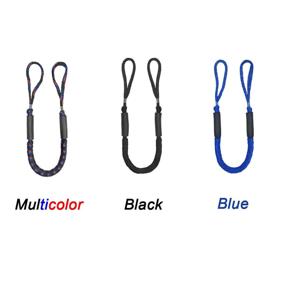 Marine elastic rope motorboat boat rope dock rope connecting rope Bungee Dock line 4FT Black red blue