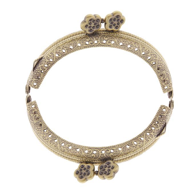 2x Metal Flower Frame Kiss Clasp Arch Lock For Coin Purse Bags