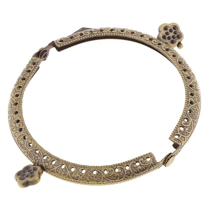 2x Metal Flower Frame Kiss Clasp Arch Lock For Coin Purse Bags