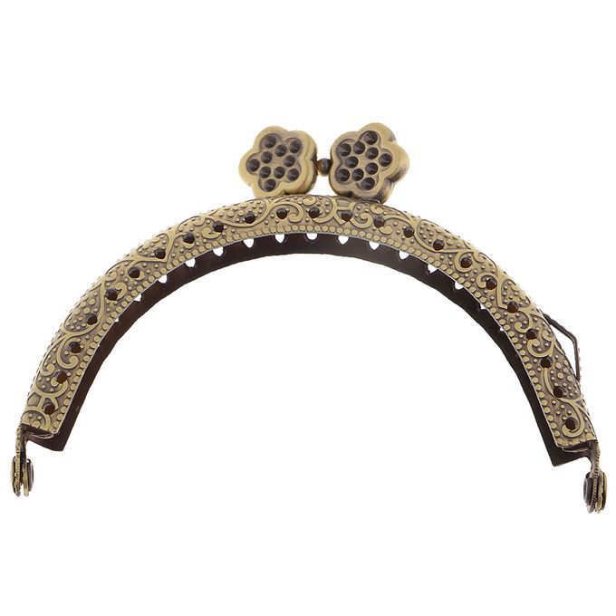 2x Metal Flower Frame Kiss Clasp Arch Lock For Coin Purse Bags