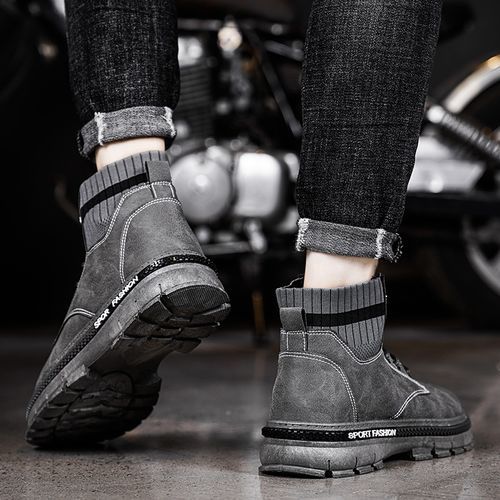 Men Martin Boots(Grey）