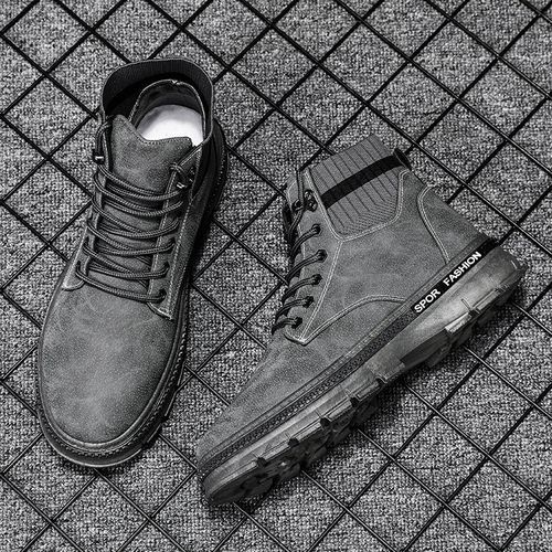 Men Martin Boots(Grey）