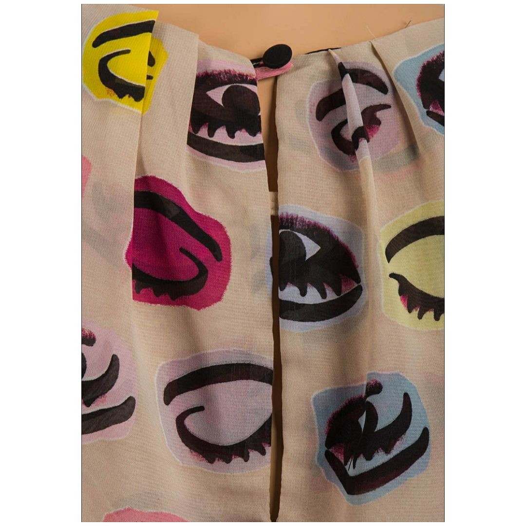Mfed Ladies Eye Print Chiffon Blouse
