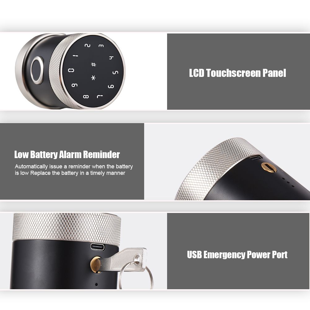 5-in-1 Unlock Smart Door Lock Keyless Entry Biometric Door