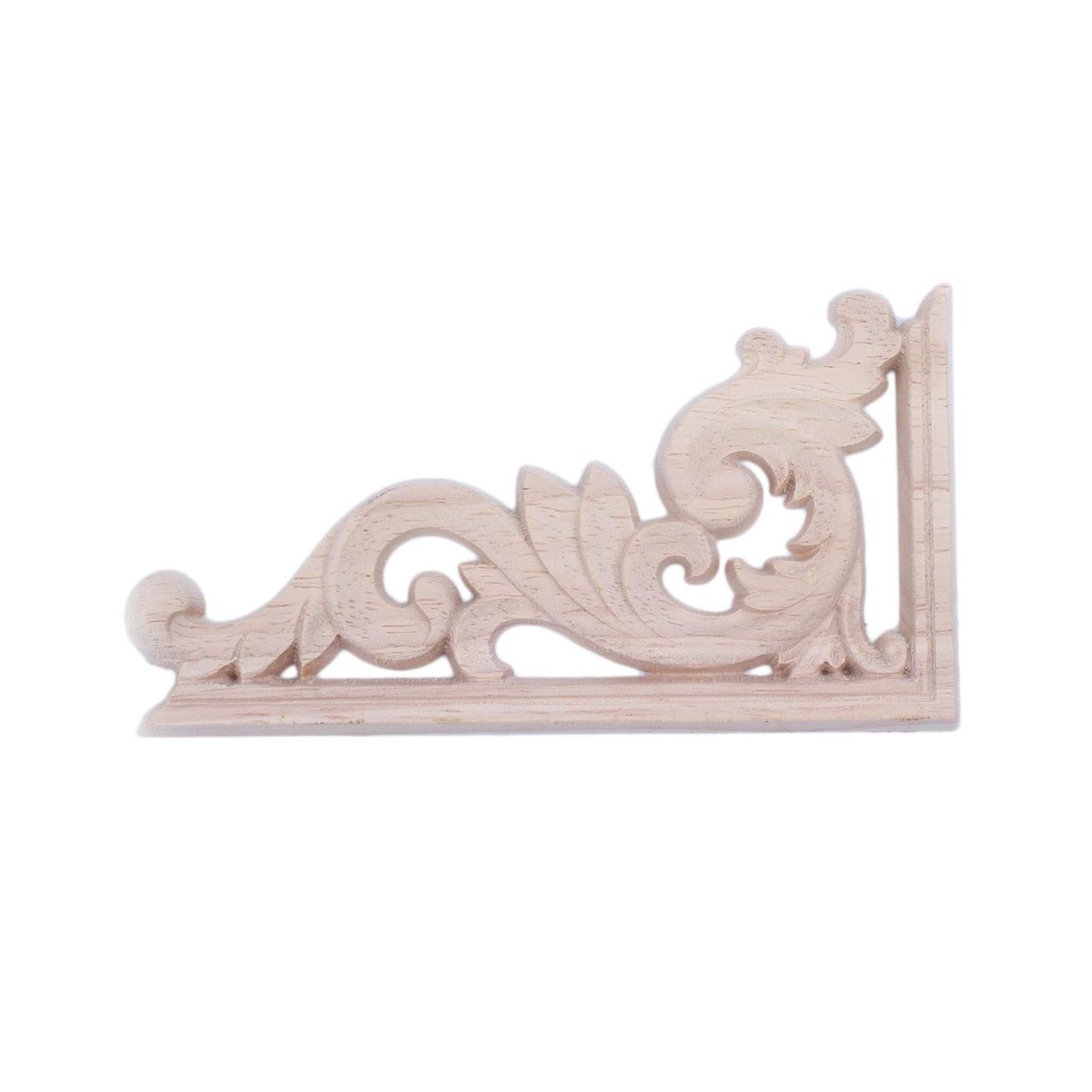 Wood Carved Applique Furniture Home Door Wall(13x7cm)