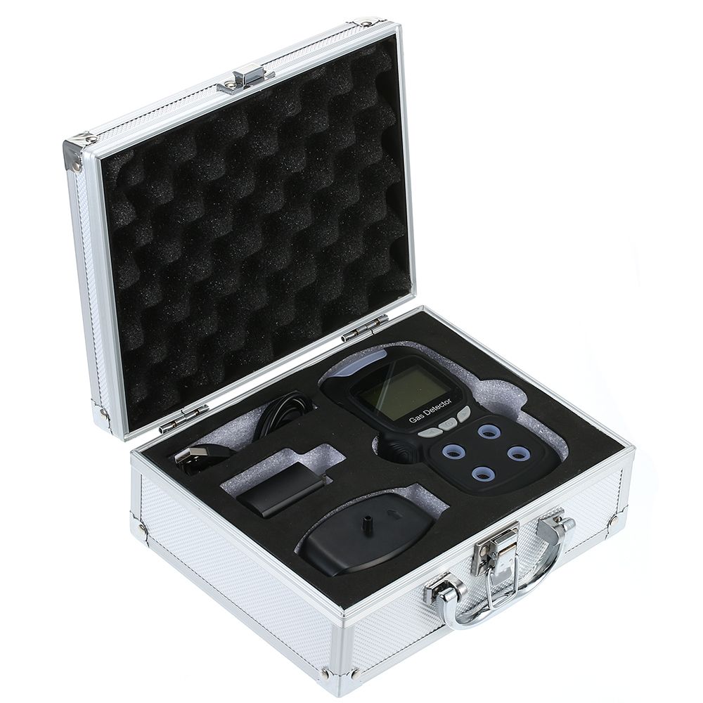 4 In 1 Gas Detector CO H₂S O₂ LEL Monitor Digital Handheld Toxic Carbon Monoxide Hydrogen Sulfide Air Quality Tester Detector
