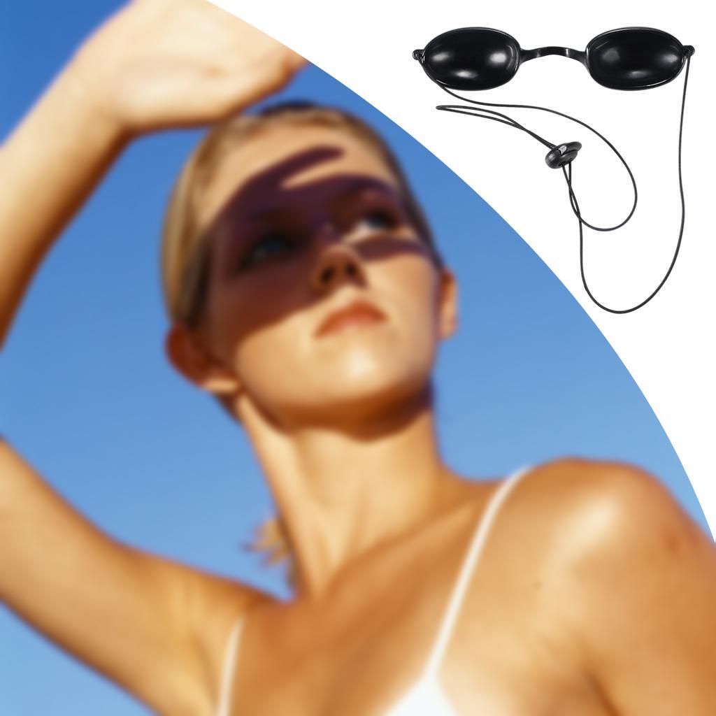 Soft Tanning Bed  Eye Protection UV Glasses Eyeshields TPU