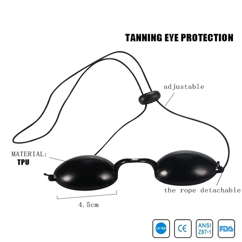 Soft Tanning Bed  Eye Protection UV Glasses Eyeshields TPU