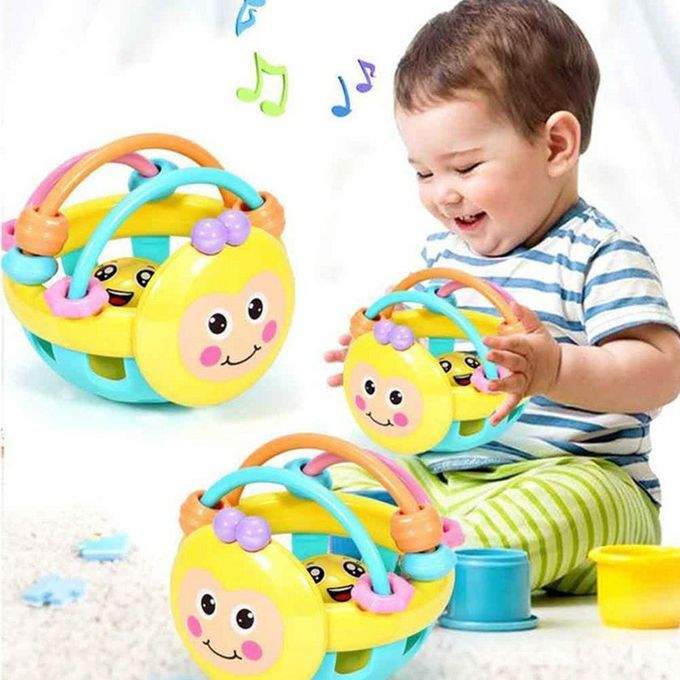 Bright Olor Newborn Toys 0-12 Months Learning Rattle A Tivity Ball Rattles- Olorful-10.8*10.1*9 M
