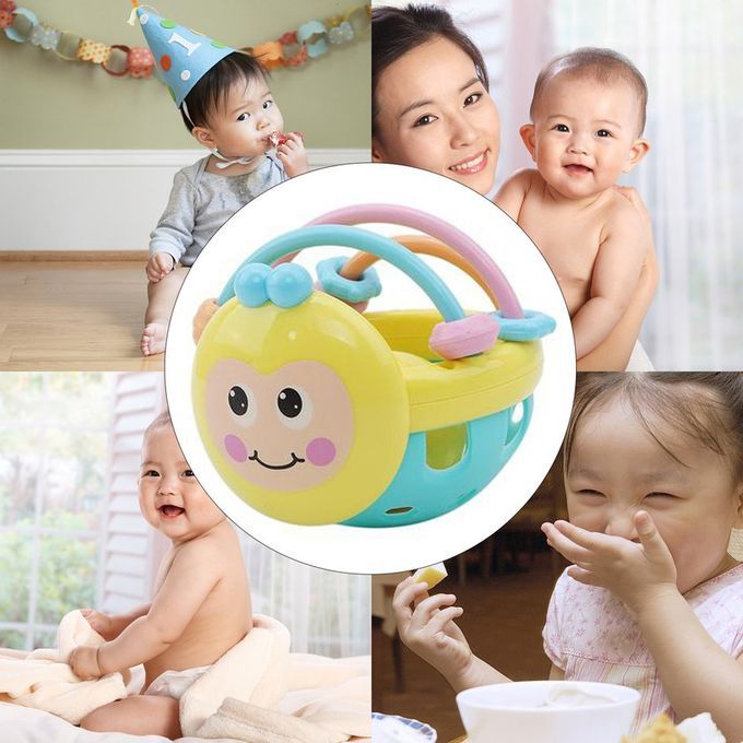 Bright Olor Newborn Toys 0-12 Months Learning Rattle A Tivity Ball Rattles- Olorful-10.8*10.1*9 M