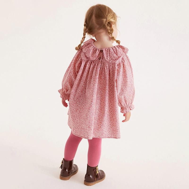 2023 Long Sleeve European and American Girls Dress Cotton Lace Children's Dress Au