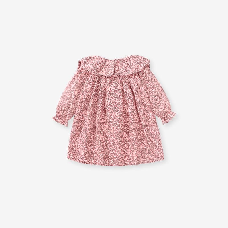 2023 Long Sleeve European and American Girls Dress Cotton Lace Children's Dress Au