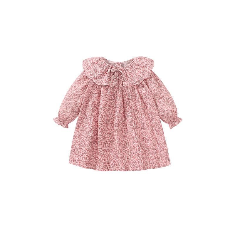 2023 Long Sleeve European and American Girls Dress Cotton Lace Children's Dress Au