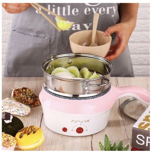18Cm Double-Layer Stainless Steel Mini Electric Pot Pan Cooker Cooking Fry Stew