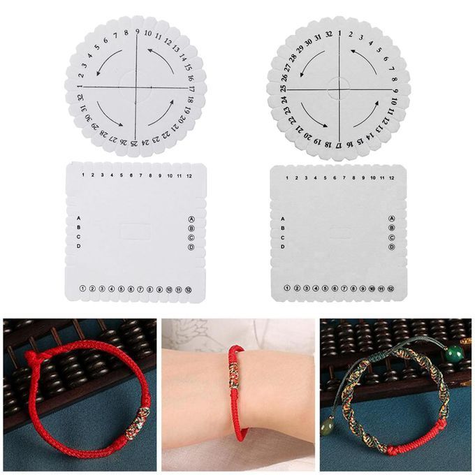 4x Braiding Disk Kumihimo Beading Cord Disc Bracelet Loom Weaving