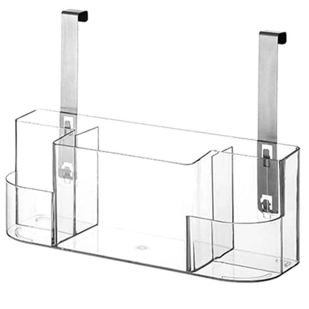 Storage Rack Cabinet Spice Storage Rack Wall-Mounted Storage Rack Hanger for Bathroom Shower Cosmetics-Transparent