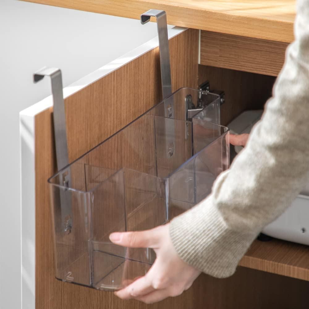 Storage Rack Cabinet Spice Storage Rack Wall-Mounted Storage Rack Hanger for Bathroom Shower Cosmetics-Transparent