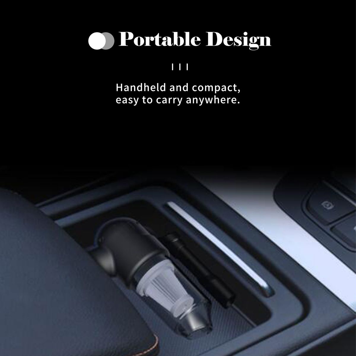 Portable Vacuum Cleaner With 100W 9000Pa Powerful Motor