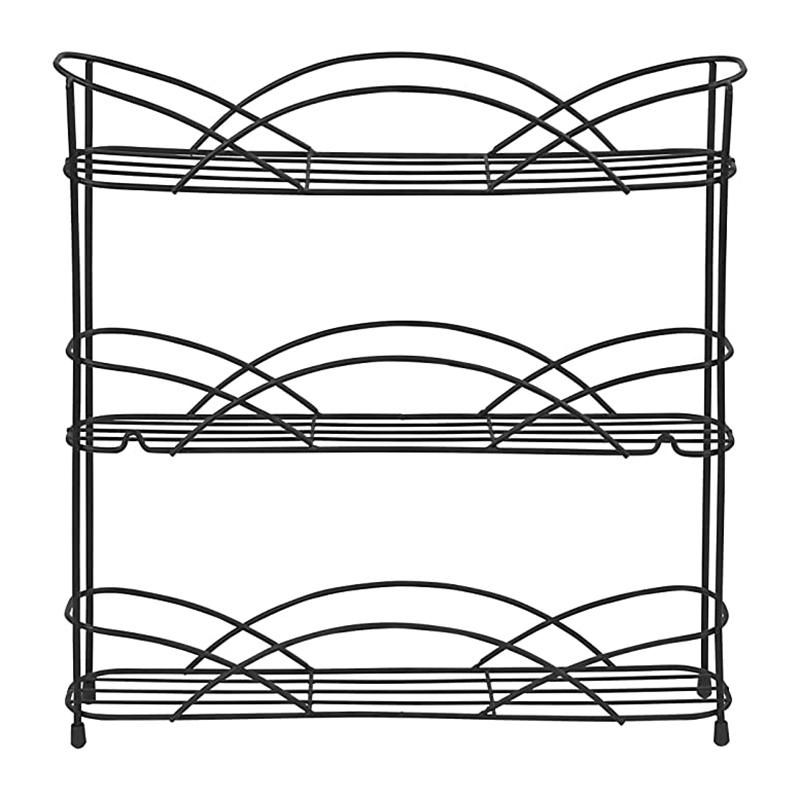 Countertop 3-Tier Rack Kitchen Cabinet Organizer or Optional Wall-Mounted Storage, Raised Rubberized Feet