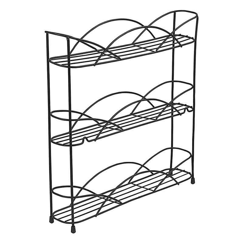 Countertop 3-Tier Rack Kitchen Cabinet Organizer or Optional Wall-Mounted Storage, Raised Rubberized Feet
