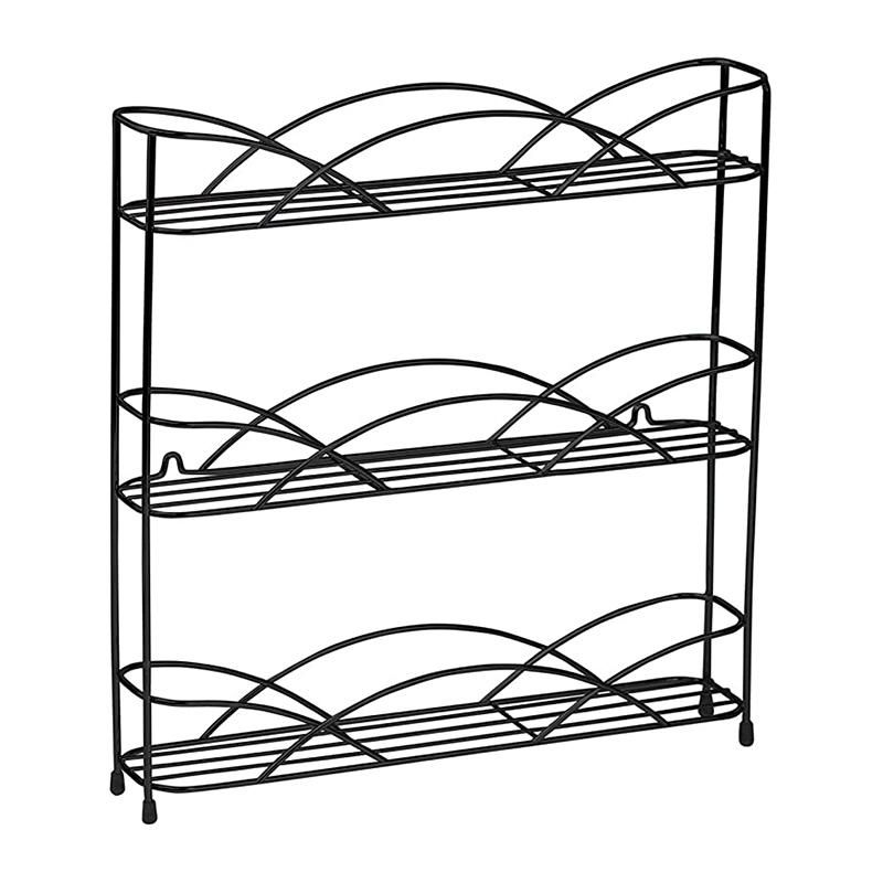 Countertop 3-Tier Rack Kitchen Cabinet Organizer or Optional Wall-Mounted Storage, Raised Rubberized Feet