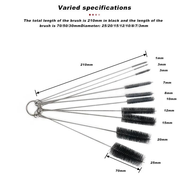 10Pcs/lot Bicycle Brushes Cleaner Multifunctional Cycling Cleaning Nylon Bristles Stainless Steel Riding Chain Cleaning Brush